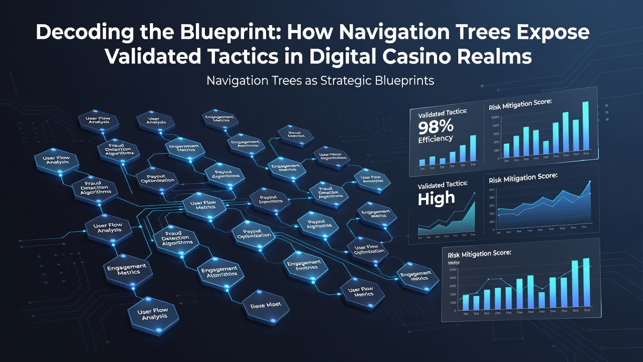 Screenshot of a casino dashboard with navigation links pointing toward strategy verification and win stream sections